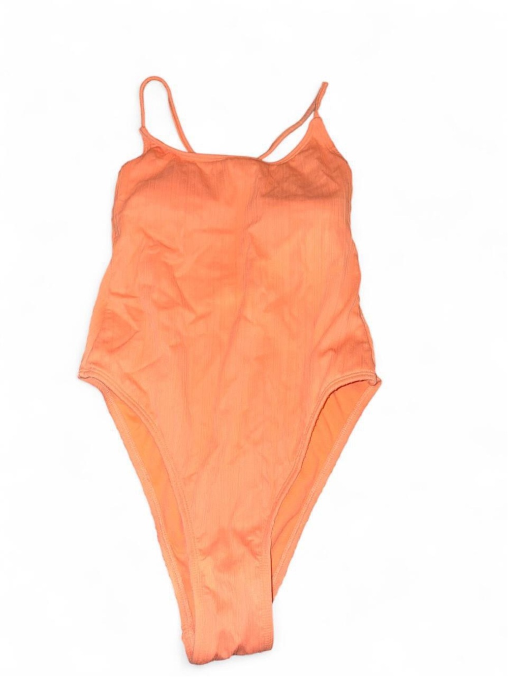 Orange One-Piece Swimsuit - Classic Scoop Neck